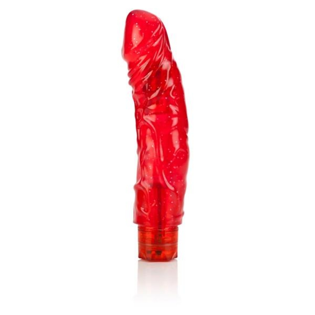 Love Vibes Big Boy Lover Vibrating Dildo Red  - Cal Exotics