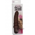 Waterproof Power Stud Curvy Dildo - Brown