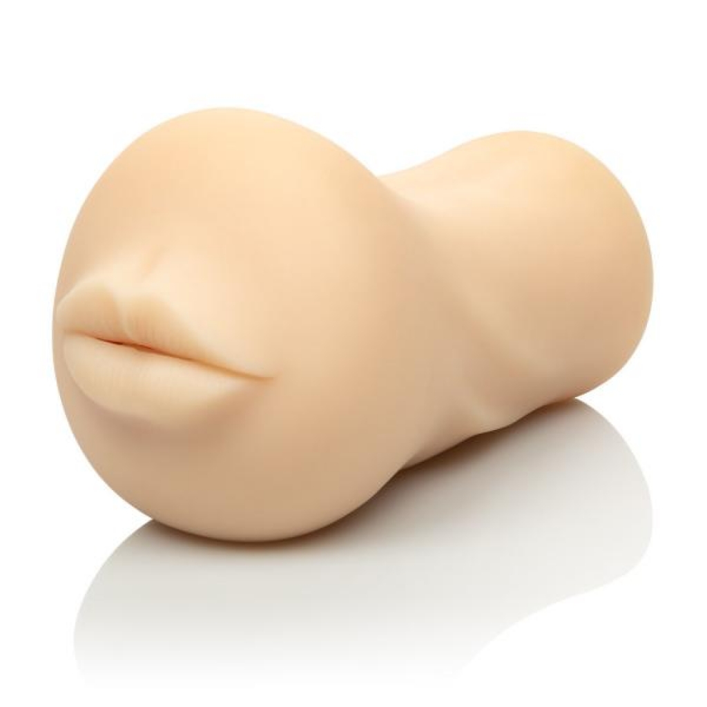 Stroke It Mouth Ivory Beige Stroker - Cal Exotics