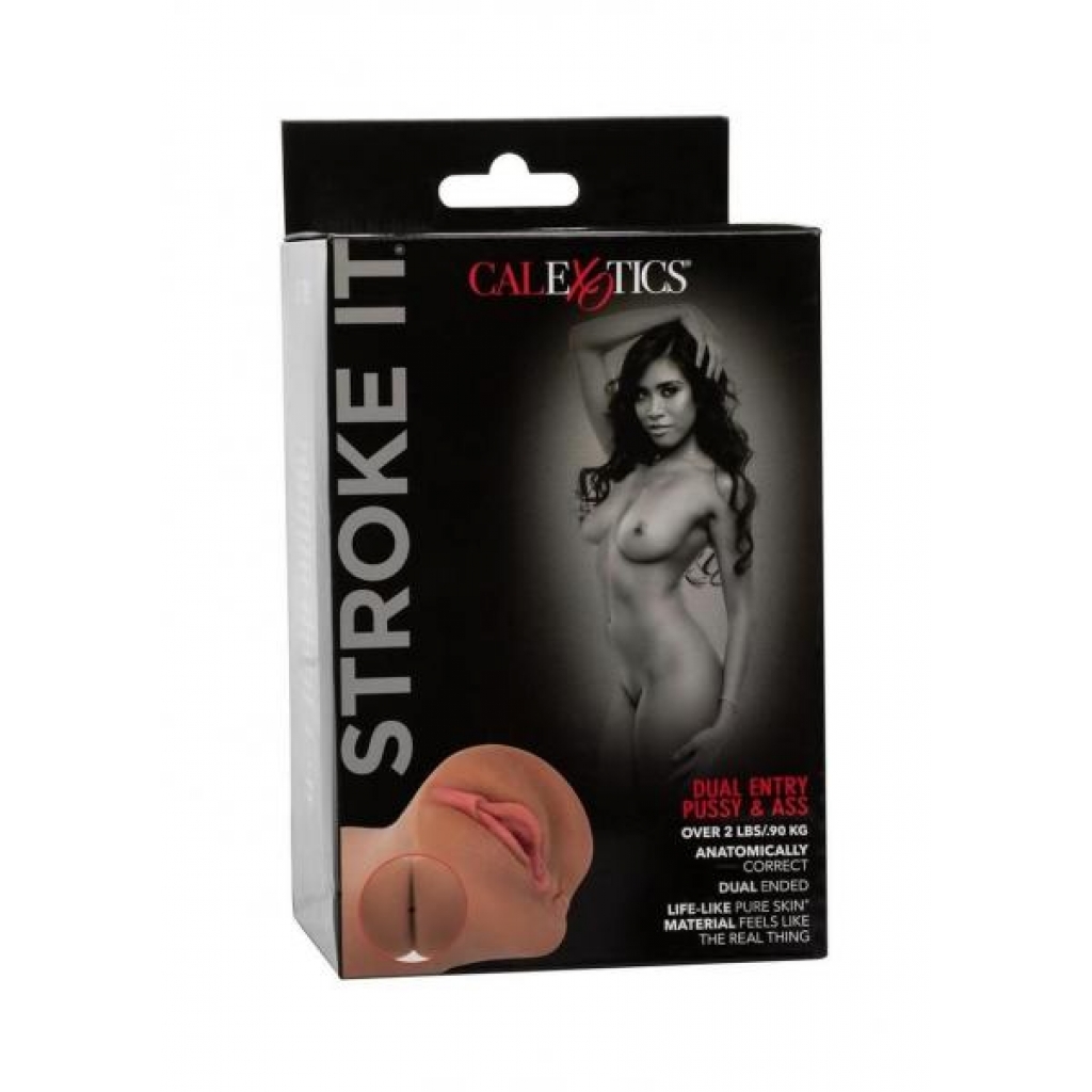 Stroke It Dual Entry Pussy Ass Brown - California Exotic Novelties, Llc