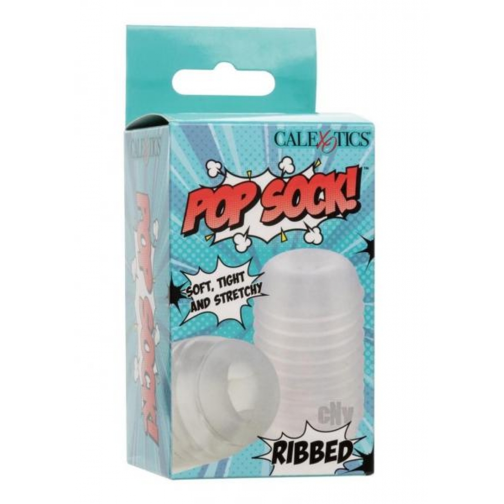 Pop Sock Ribbed Stroker Clear - California Exotic Novelties, Llc