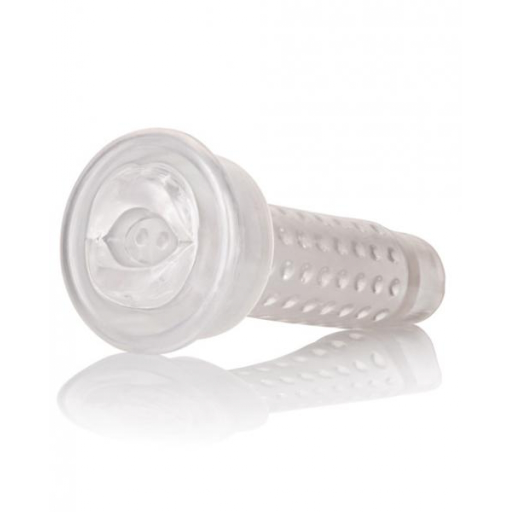 Optimum Stroker Pump Sleeve Mouth Clear - Cal Exotics