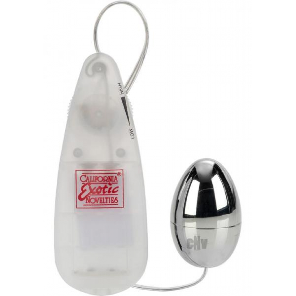 Pocket Exotics Silver Egg Vibrator - Cal Exotics