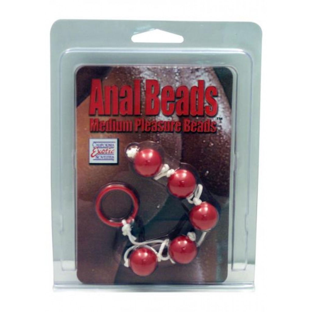 Anal Beads Medium Pleasure Beads Assorted Colors - Cal Exotics
