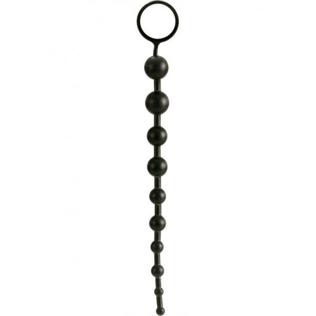 Superior X 10 Beads Graduated Anal Beads 11 Inch Black - Cal Exotics