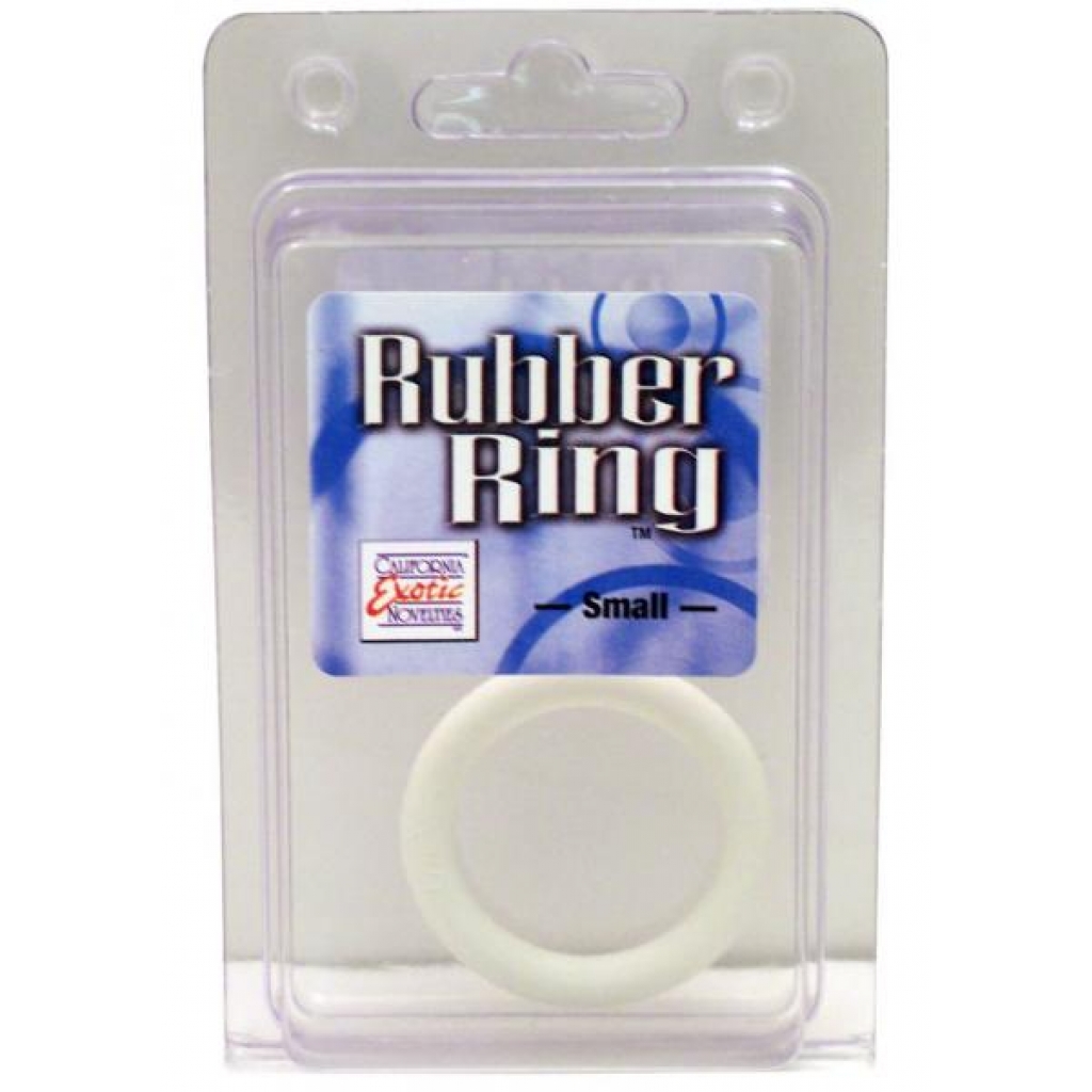 Rubber Cock Ring Small 1.75 Inch Diameter White - Cal Exotics