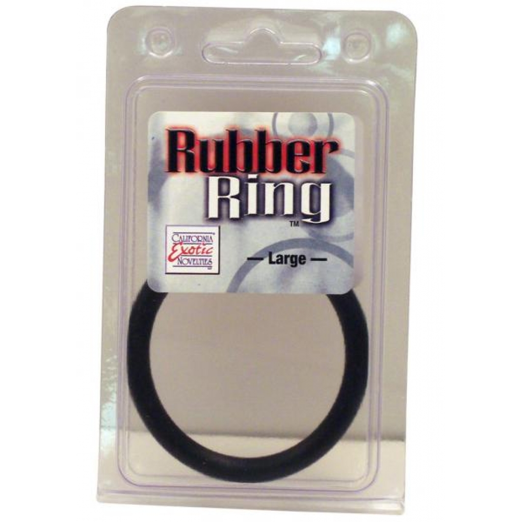 Large Rubber Cock Ring - 2.5 Inch Diameter - Black