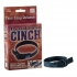 Leather Cinch Adjustable Cockring with Snap Release - Black