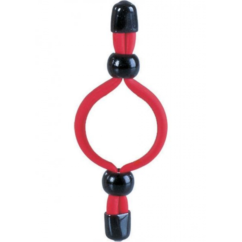 Sean Michaels Love Ring Asjustable Cock Ring Red - Cal Exotics