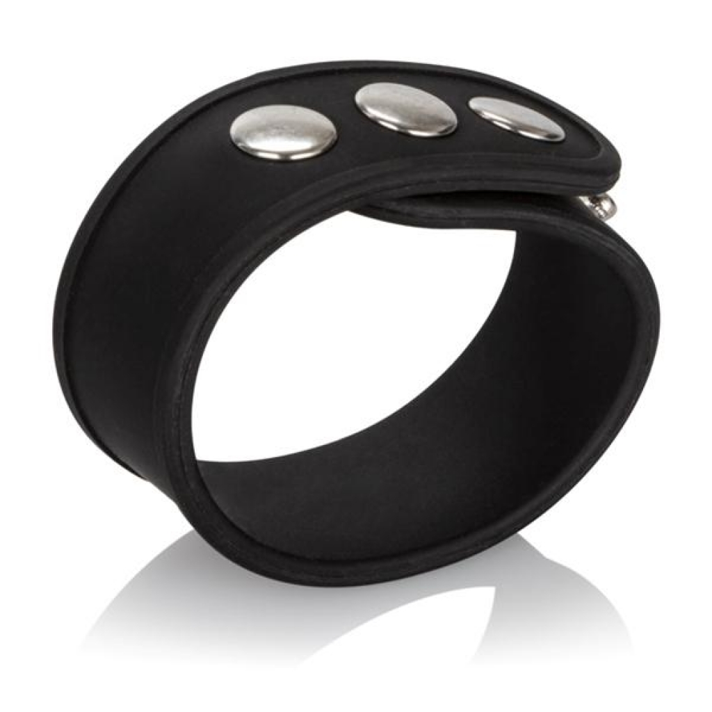 Silicone Tri Snap Erection Ring Black - Cal Exotics