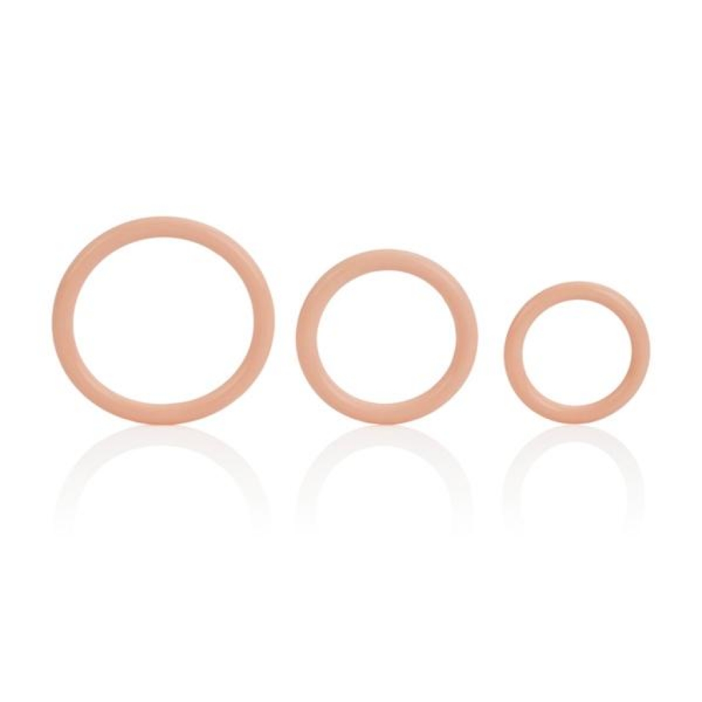 Tri-Rings Natural Cock Ring Set Beige - Cal Exotics