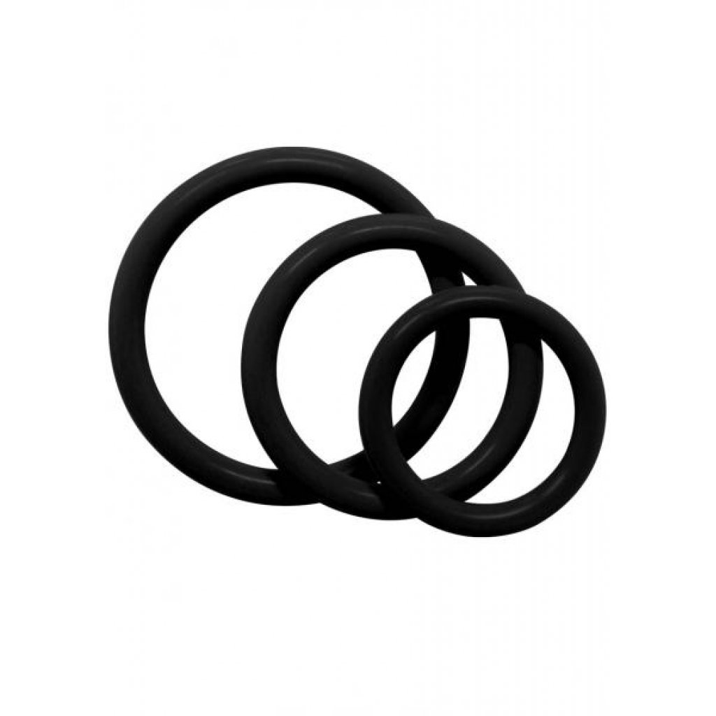 Tri-Rings Set Of 3 Black Rings - Cal Exotics