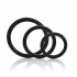 Tri-Ring Set - Black, Various Sizes