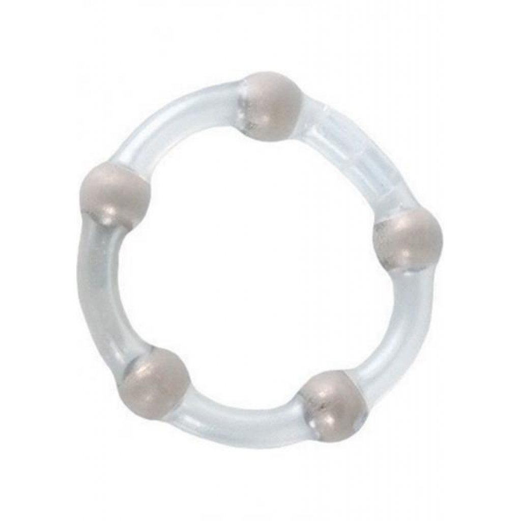 Metallic Bead Ring Silicone Cock Ring