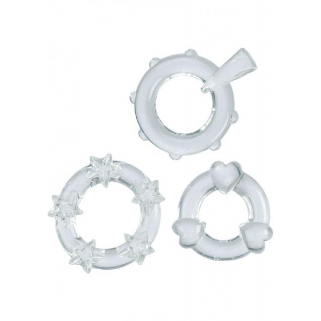 Magic C Rings Set Of 3 Clear - Cal Exotics