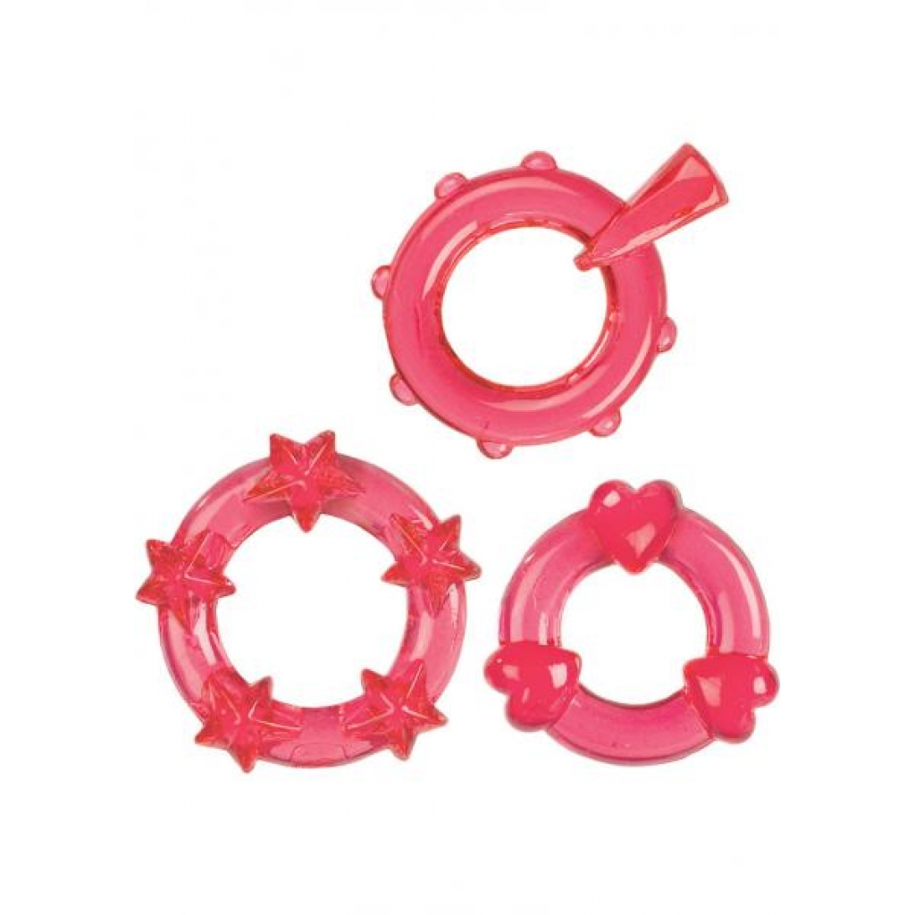 Magic C Rings Set Of 3 Red - Cal Exotics