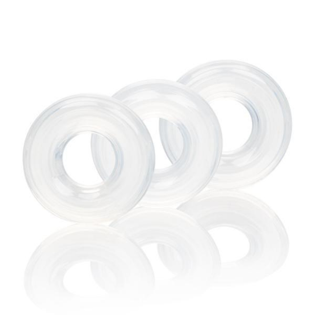 Set of 3 Clear Silicone Stacker Rings