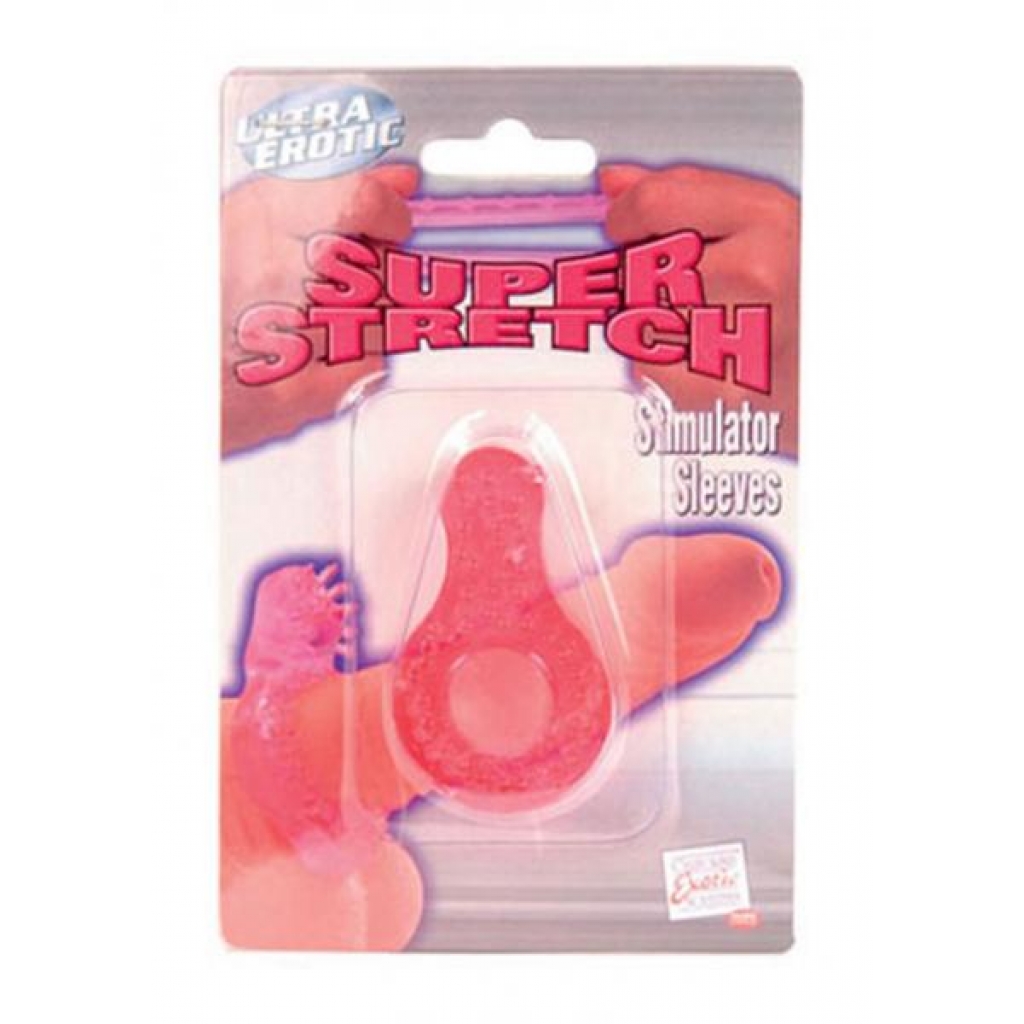 Super Stretch Stimulator Sleeves Noduled Pink - Cal Exotics