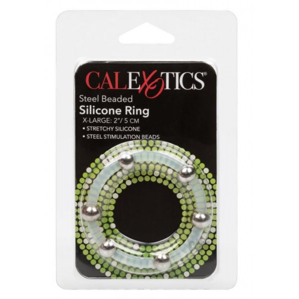 Steel Beaded Silicone Ring X-lg - California Exotic Novelties, Llc