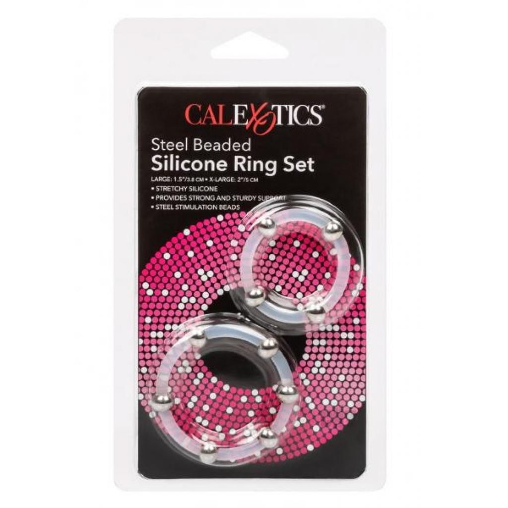 Steel Beaded Silicone Ring Set - California Exotic Novelties, Llc