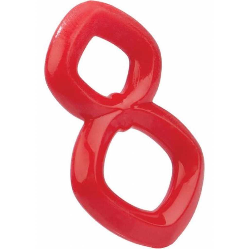 Crazy 8 Cock Ring - Red Enhancer