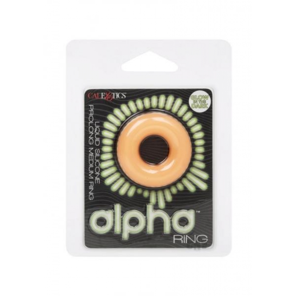 Alpha Glow-In-The-Dark Silicone Prolong Medium Ring