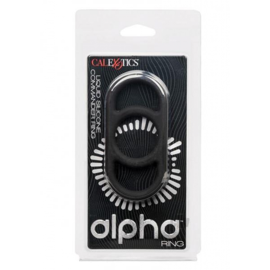 Alpha Silicone Commander Ring - Black