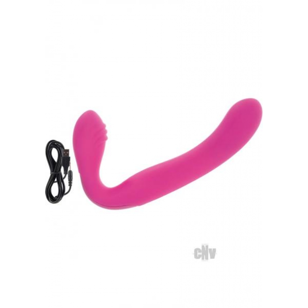 Love Rider Rechargeable Strapless Strap On Pink - Cal Exotics