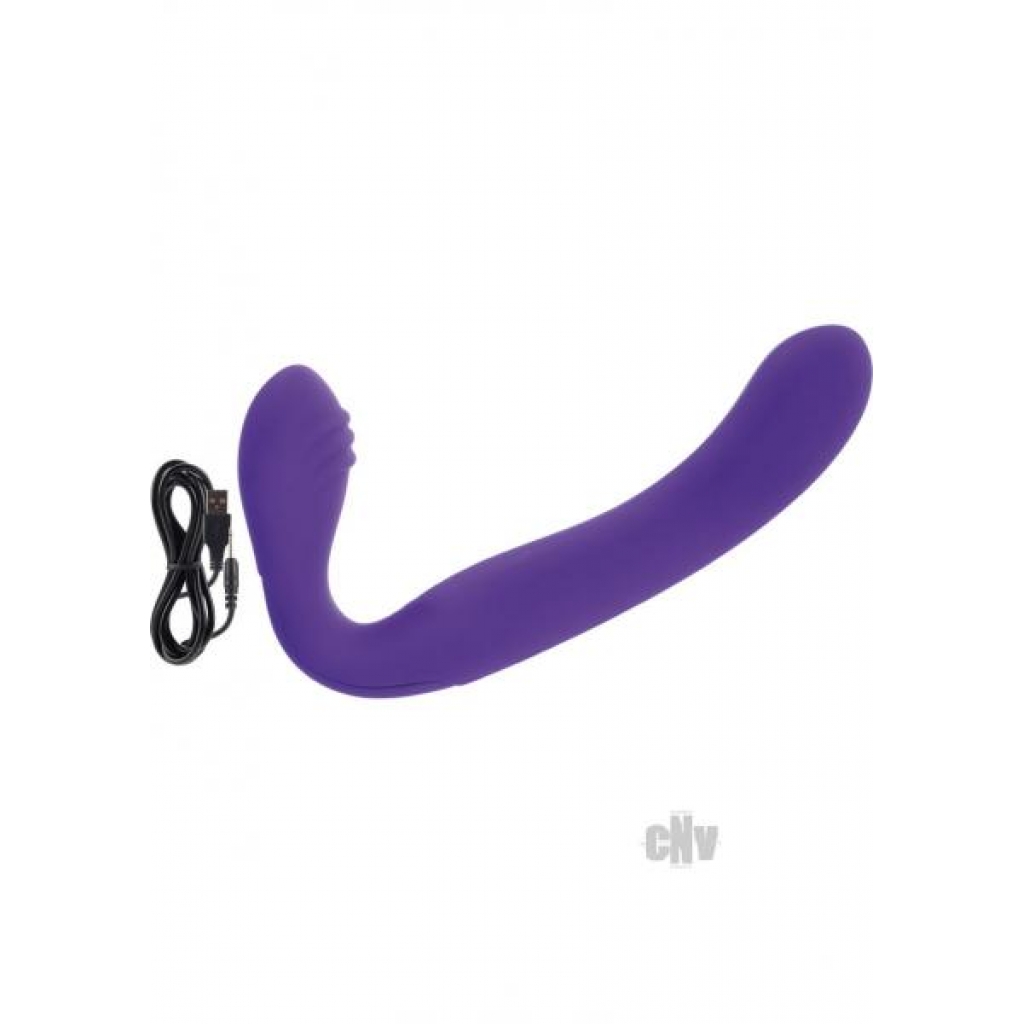 Rechargeable Silicone Love Rider Strapless Strap-on - Purple - Cal Exotics