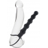 Silicone Love Rider Beaded Dual Penetrator - Black