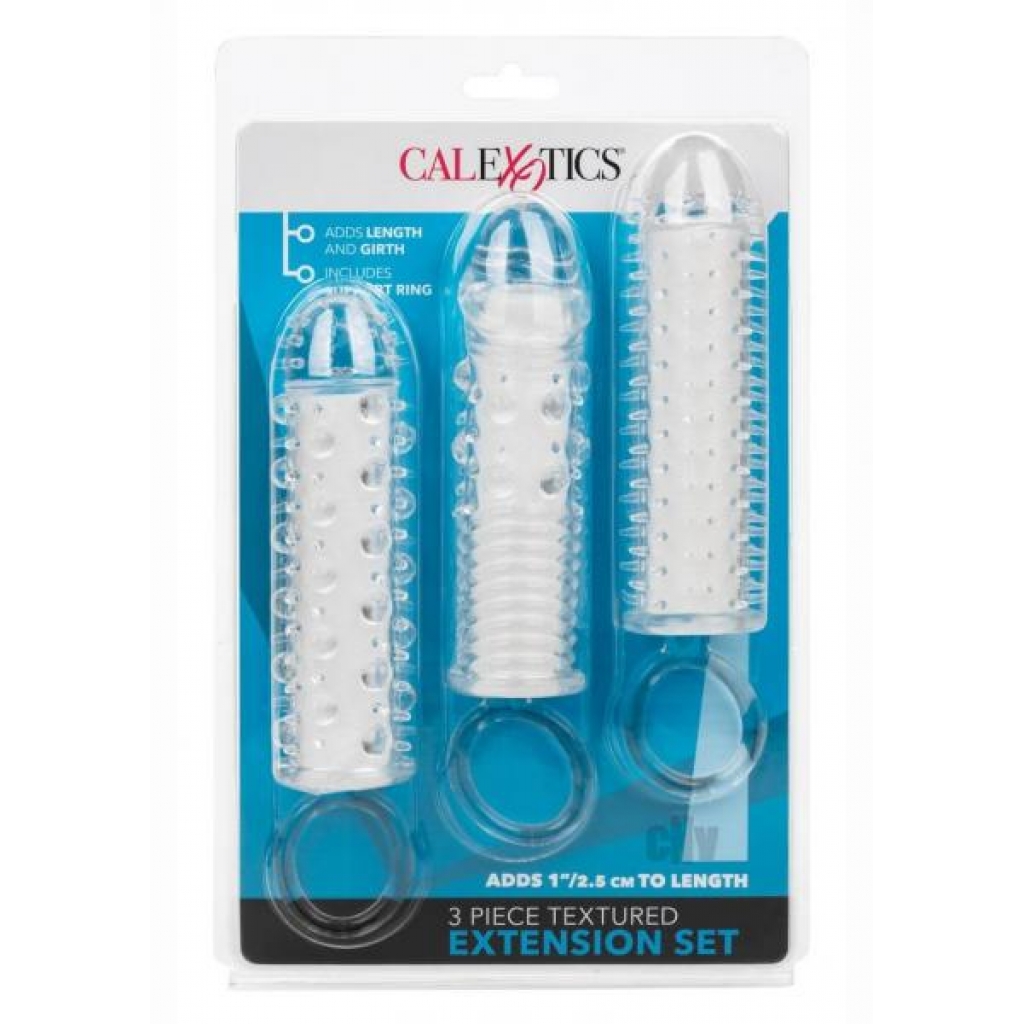 Textured Extension Set 3pc Clear - California Exotic Novelties, Llc