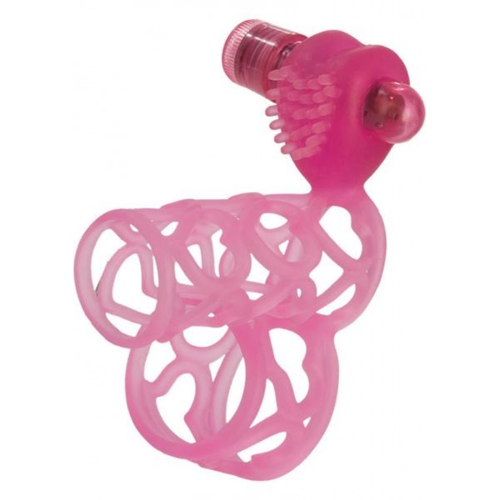 Lovers Cage With Removable Micro Stimulator Waterproof 3 Inch Pink - Cal Exotics