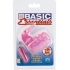 Basic Essentials Stretchy Vibrating Bunny Enhancer - Pink