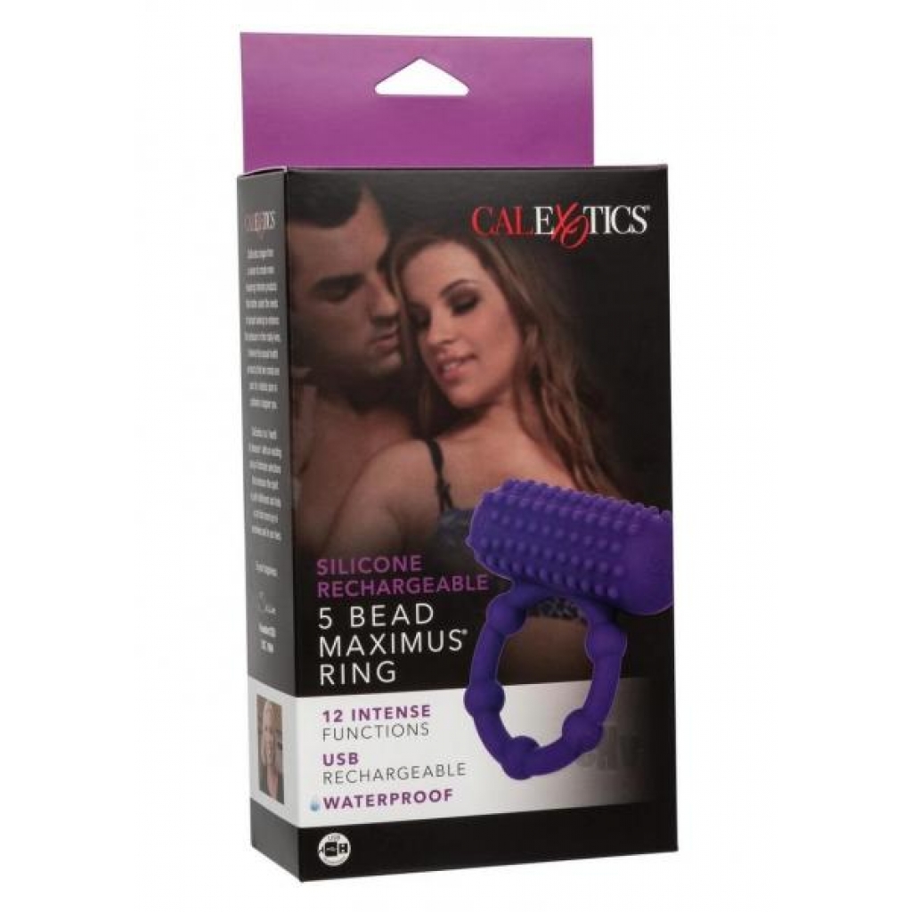 Silicone Recharge 5 Bead Maximus Ring - California Exotic Novelties, Llc