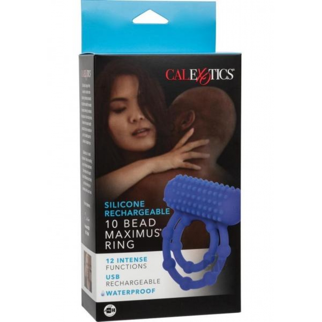 Silicone Recharge 10 Bead Maximus Ring - California Exotic Novelties, Llc