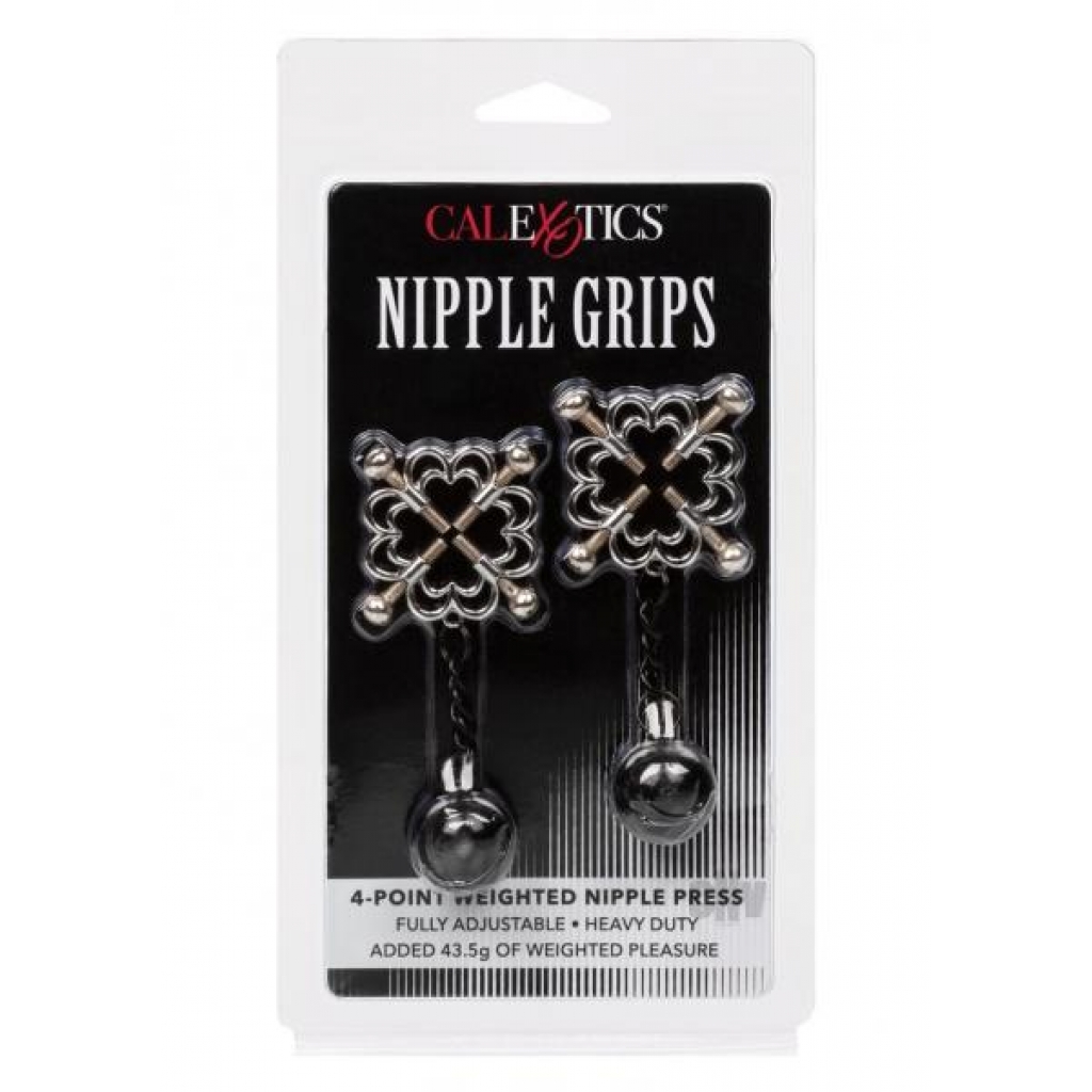 Nipple Grip 4-Point Weight Nipple Clamps - Silver