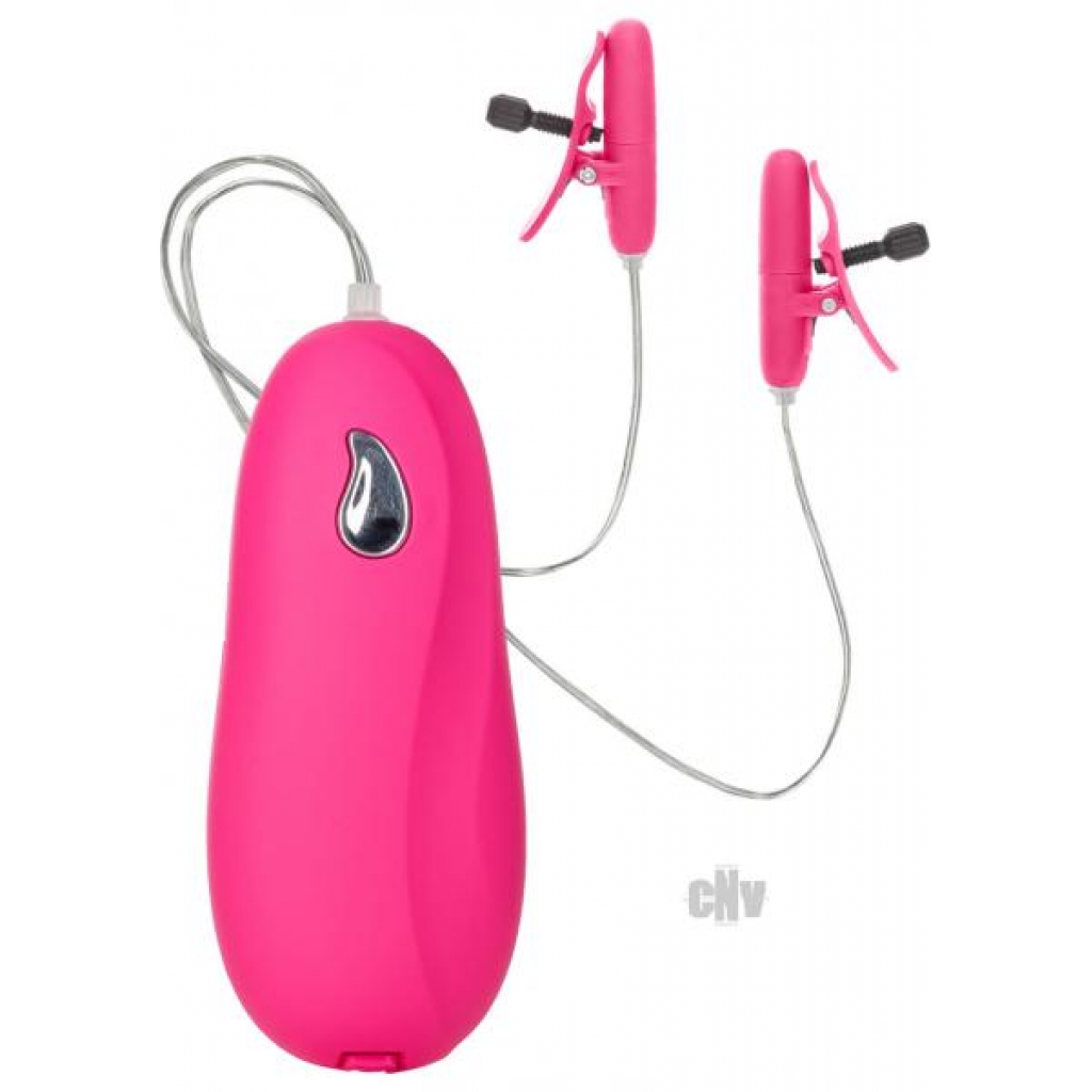 Nipple Play Heated Vibrating Teasers - Pink