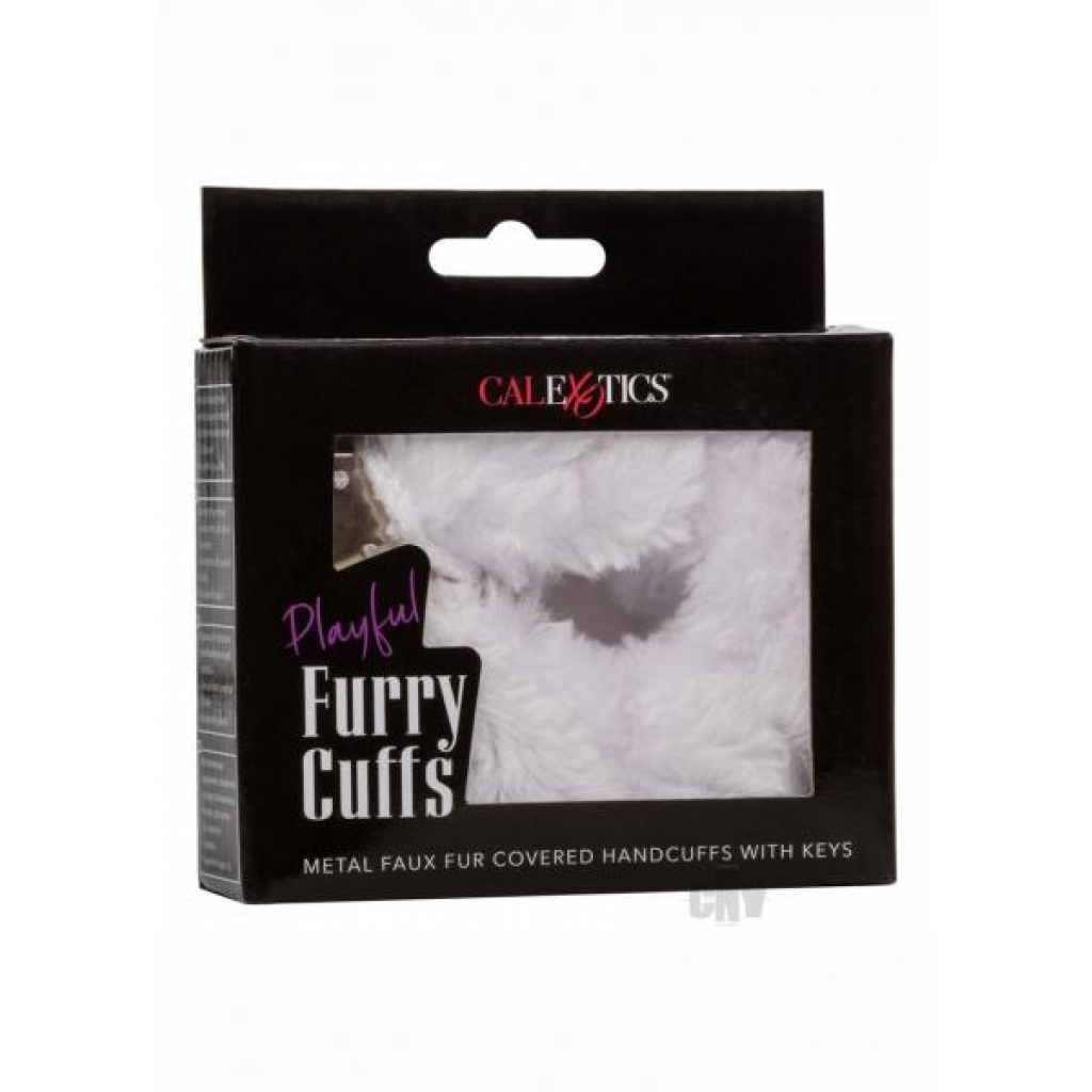 Playful Furry Cuffs White - California Exotic Novelties, Llc