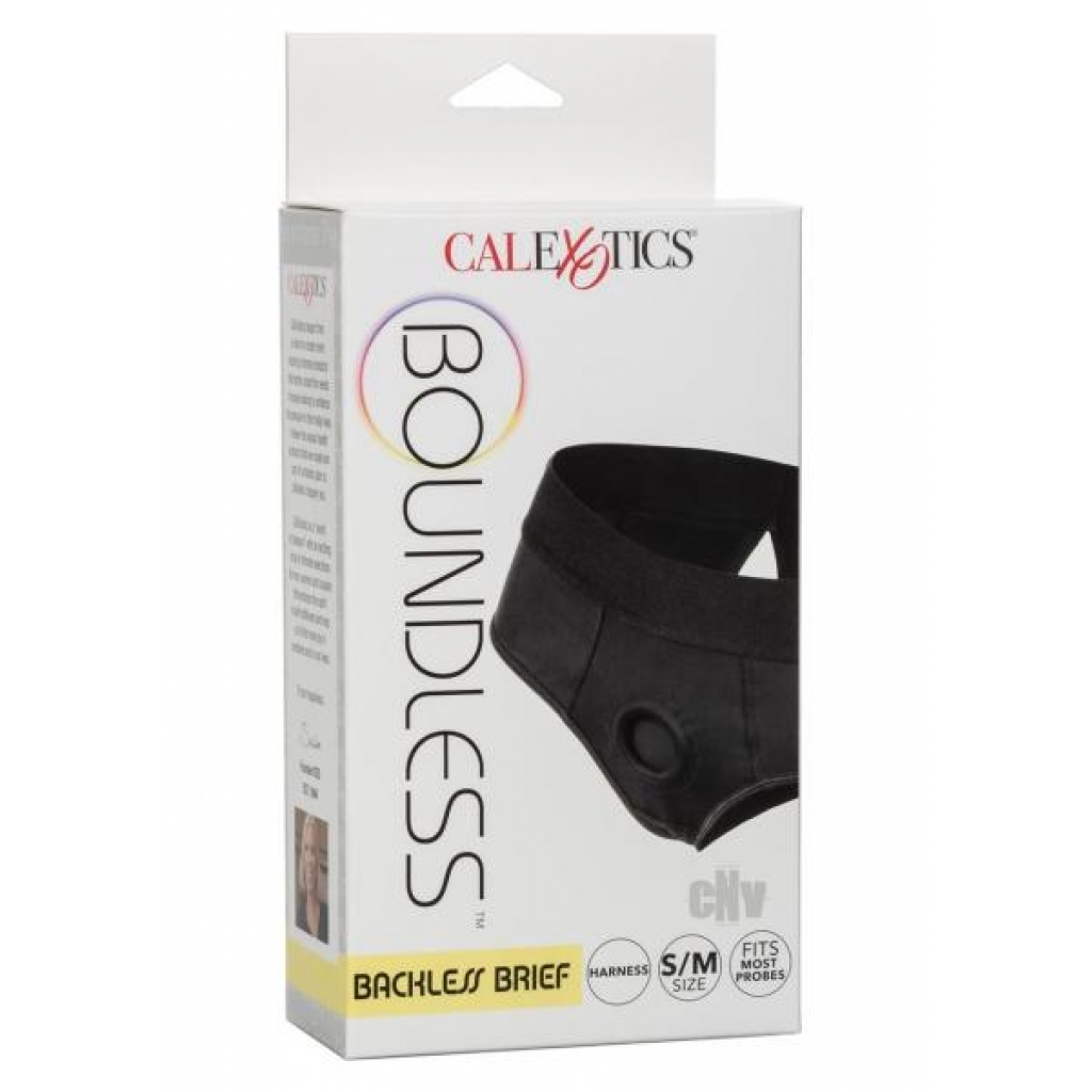 Boundless Backless Brief S/m Black - California Exotic Novelties, Llc