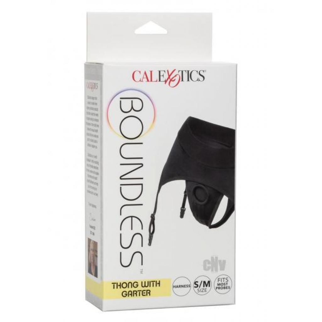 Boundless Thong Garter S/m Black - California Exotic Novelties, Llc