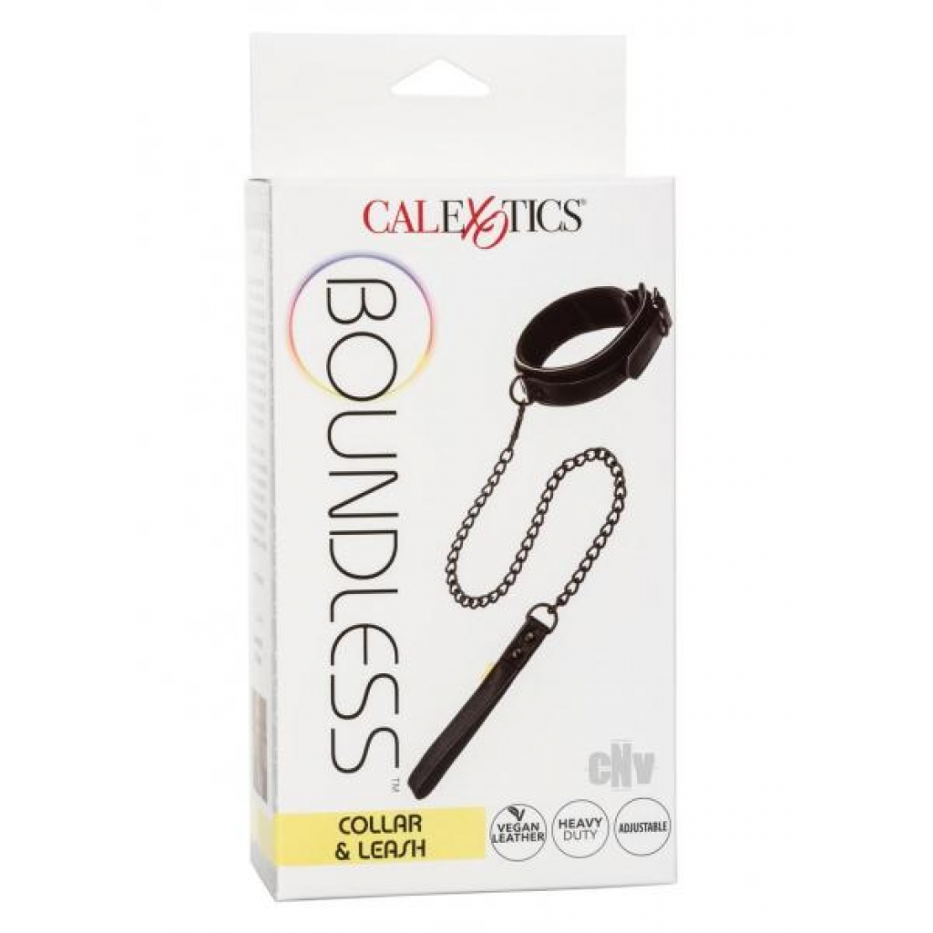 Boundless Collar And Leash Black - California Exotic Novelties, Llc