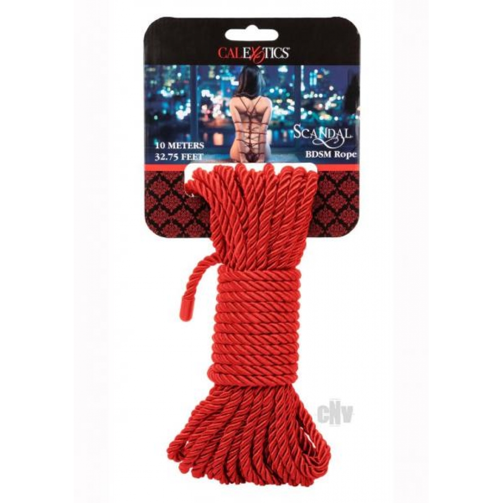 Scandal Bdsm Rope 10m Red - California Exotic Novelties, Llc