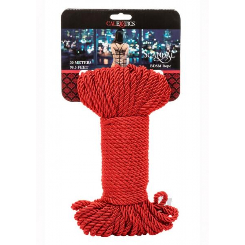 Scandal Bdsm Rope 30m Red - California Exotic Novelties, Llc