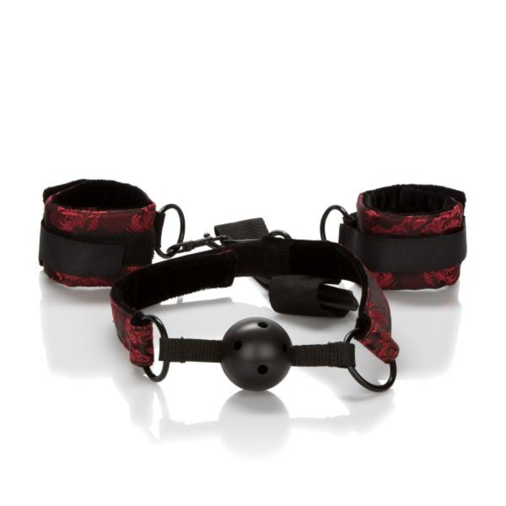 Scandal Breathable Ball Gag with Cuffs - Cal Exotics