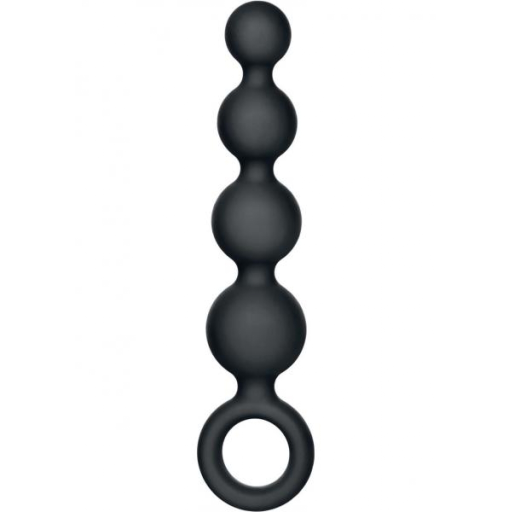 Silicone Booty Beads - Black - 4.5 inches