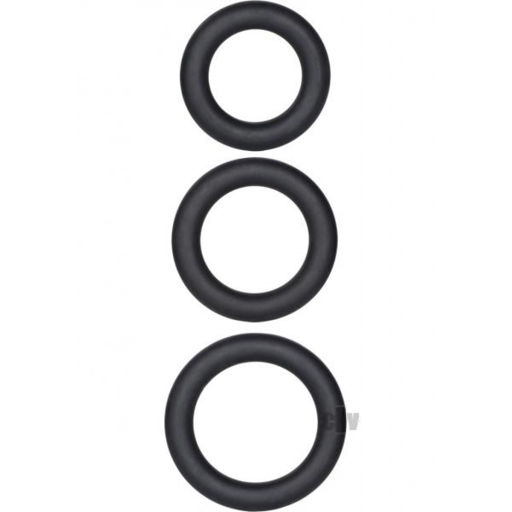 Silicone Support Rings 3 Pack Black - Cal Exotics