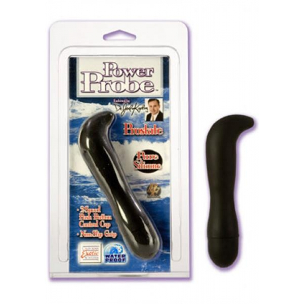 DR JOEL KAPLAN POWER PROBE PROSTATE 4.5 INCH BLACK SILICONE - Cal Exotics