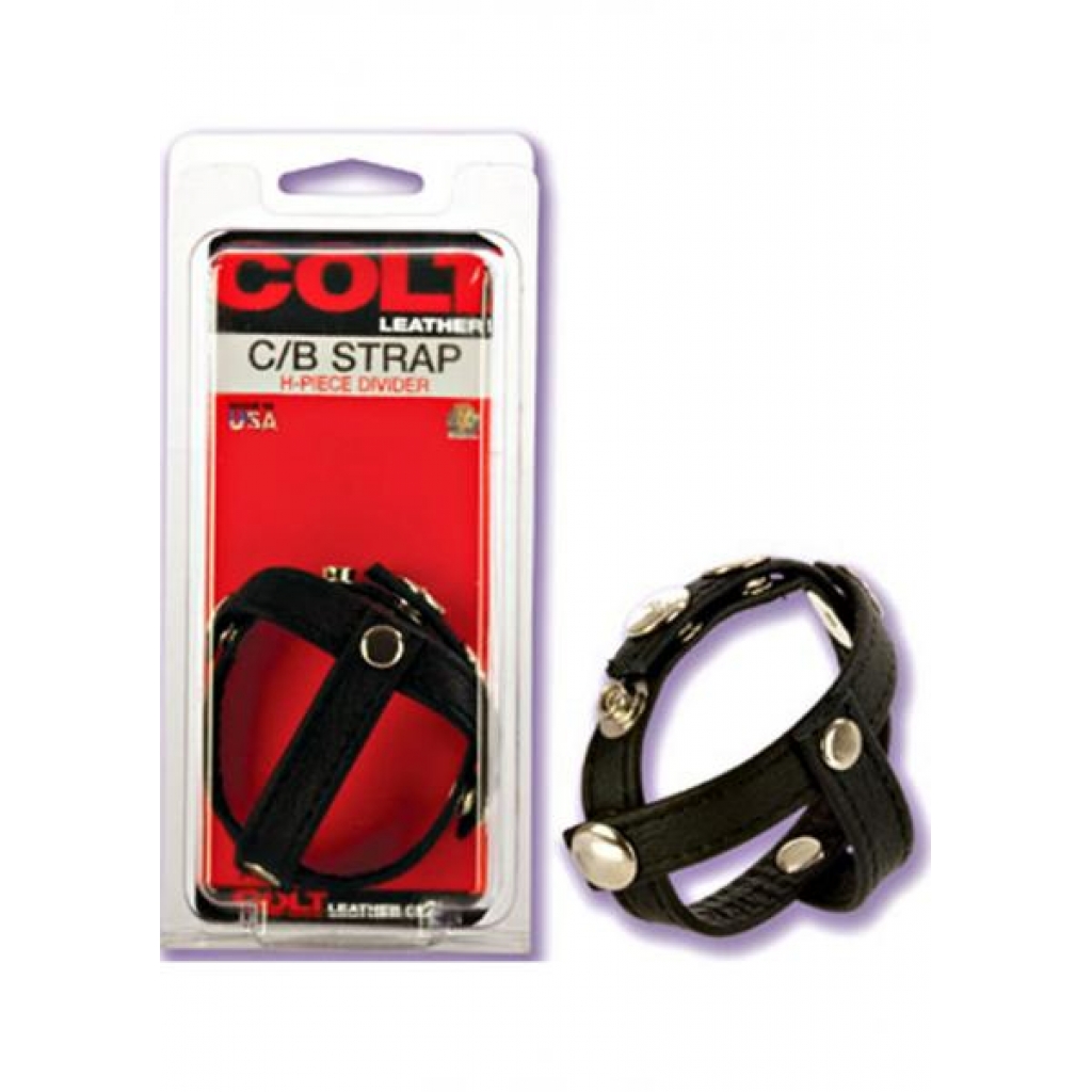 COLT Leather Cock & Ball Strip H Piece Divider