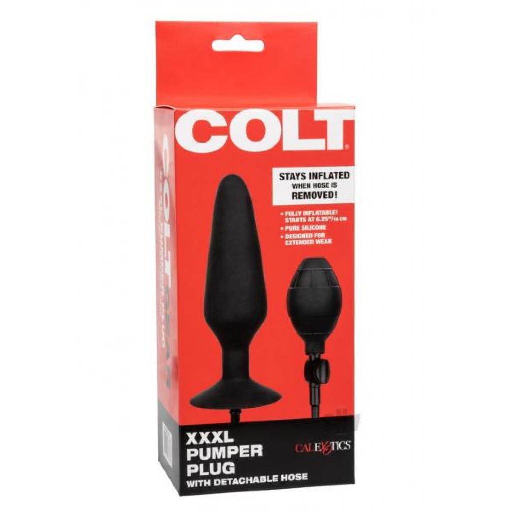 Colt XXXL Pumper Plug - Inflatable Black Silicone