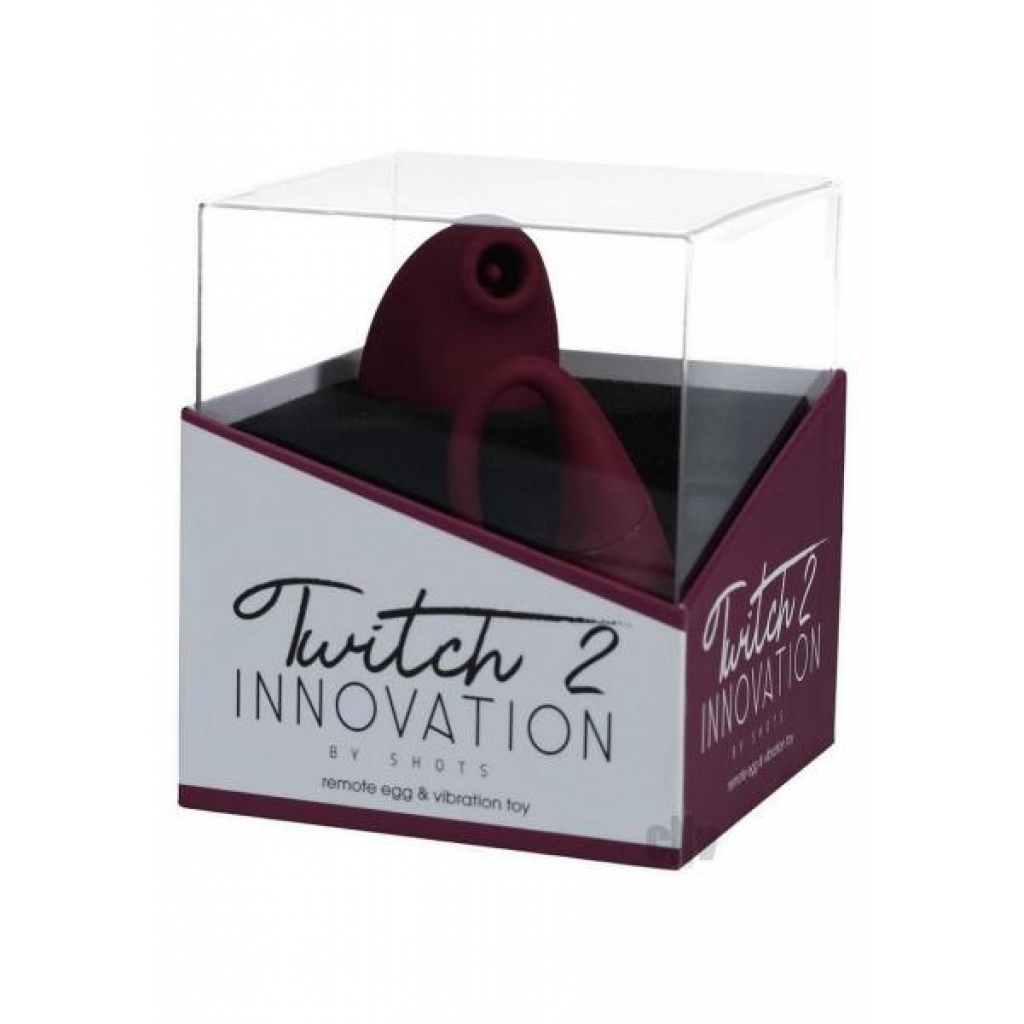 Twitch 2 Clitoral Stimulator and Insertable Egg - Burgundy